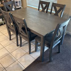 Dining Table W/Six Chairs