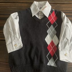 Toddler Boy Sweater/Shirt Set