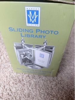 Market Vision Sliding Photo Library Display – Holds 12 4x6 Photos
