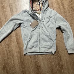 Small Burberry Zip Up Hoodie