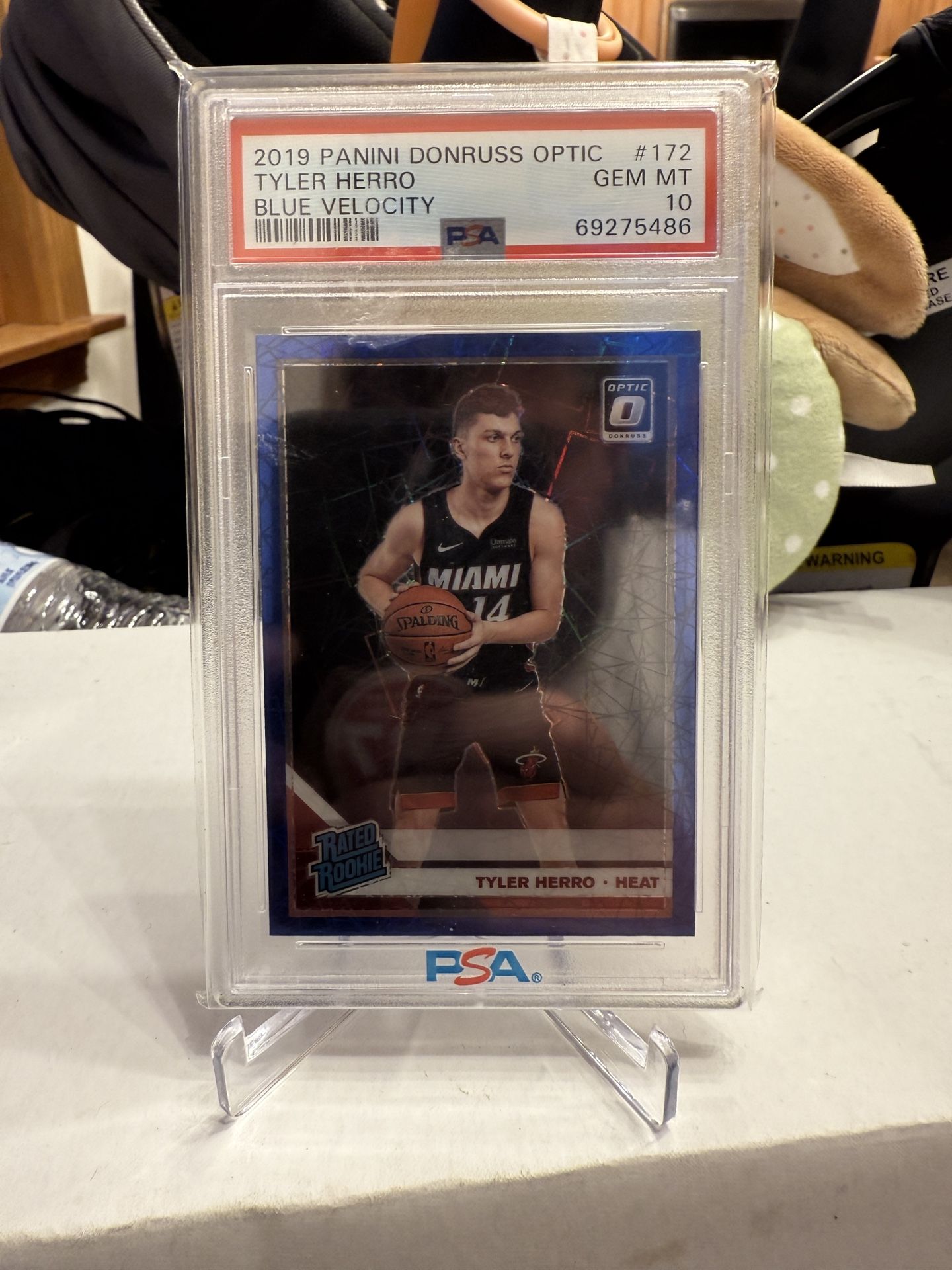 2019 Donruss Optic - Rated Rookie Tyler Herro #172 Blue Velocity Prizm Psa 10