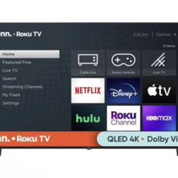Onn 75’ QLED 4K smart Tv NEW