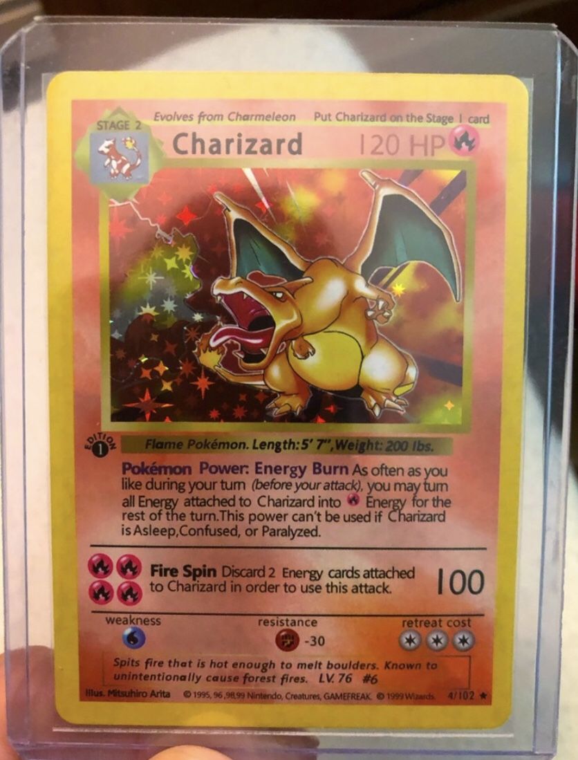 Base Set First Edition Charizard Pokemon Card