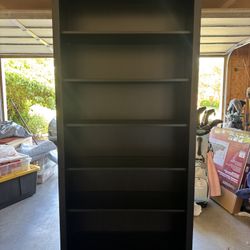 Black Bookcase - 6 Shelves 