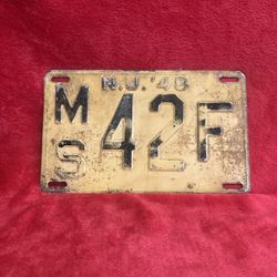 🚗 1948 New Jersey License Plate 