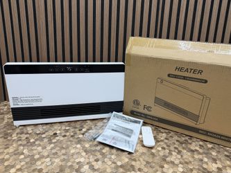 Brand New ZAFRO 1300W Space Heater, White Wall-Mounted or Freestanding Design, 3 Heat Levels, Natural Wind, ECO Mode, 12-Hour Timer, Remote. SKU550