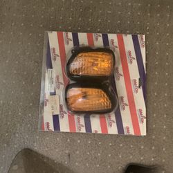 Amber Side Mirror Signal Covers For 2013 Goldwing F6B. 