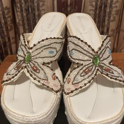 White Butterly Wedges