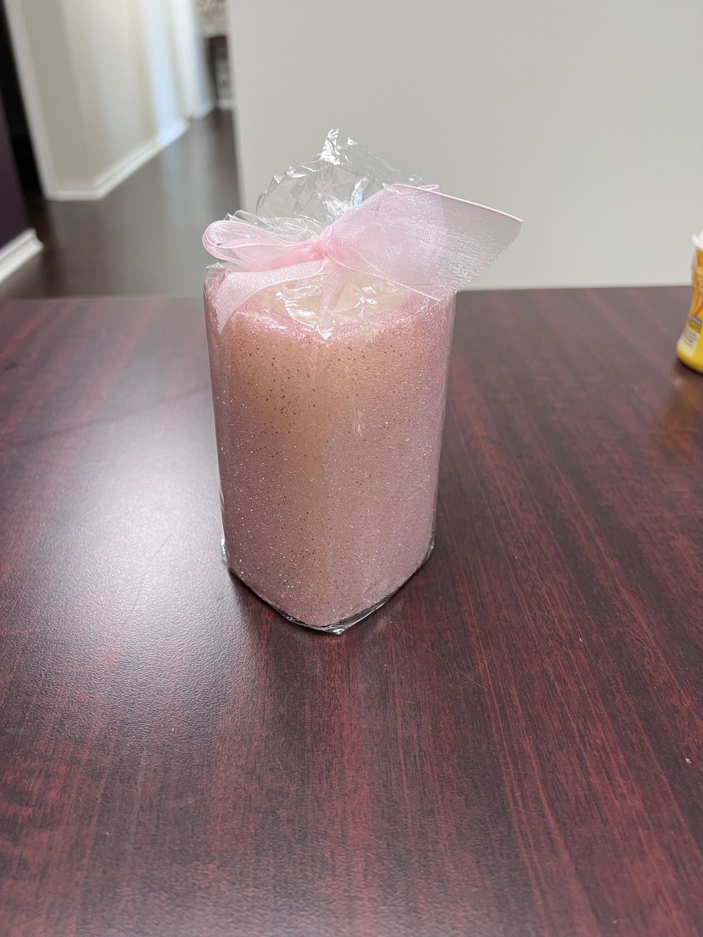 Brand New Pink Heart Candle 