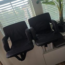 2 Sportneer Heated Stadium Chairs Adjustable/ Both For The Price 