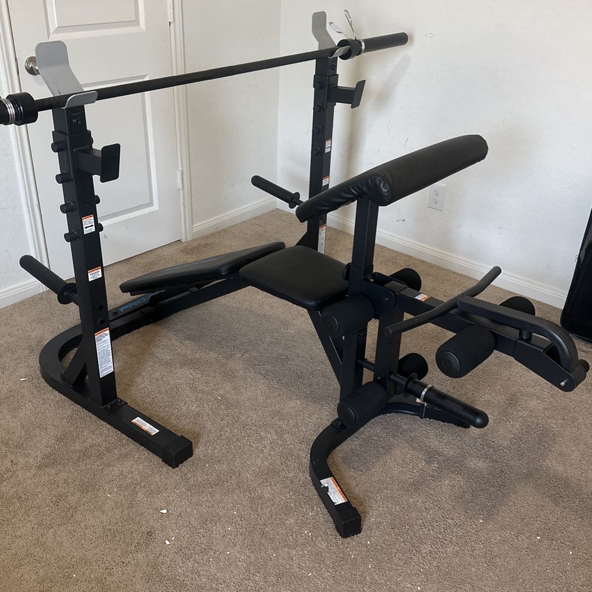 Weights and Workout Bench For Sale 