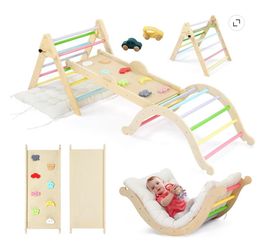 JOYMOR Pikler Montessori Foldable Climbing Set Wooden Playground Jungle Gym - Brand New in Package