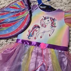Unicorn Princess New Size 7 Or 8 With Wings 