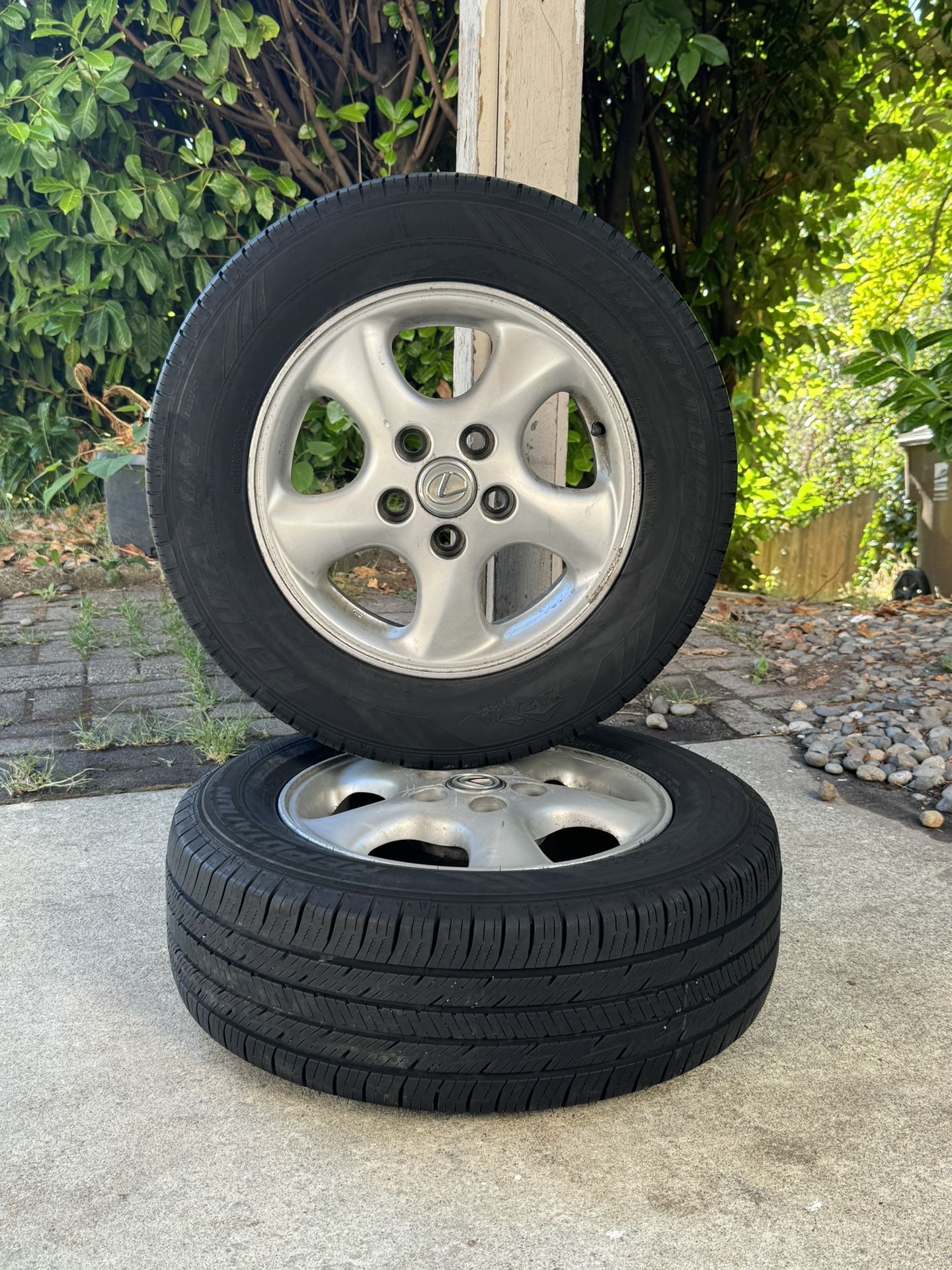 (2) 205/65R15 Tires with Lexus ES300 Rims