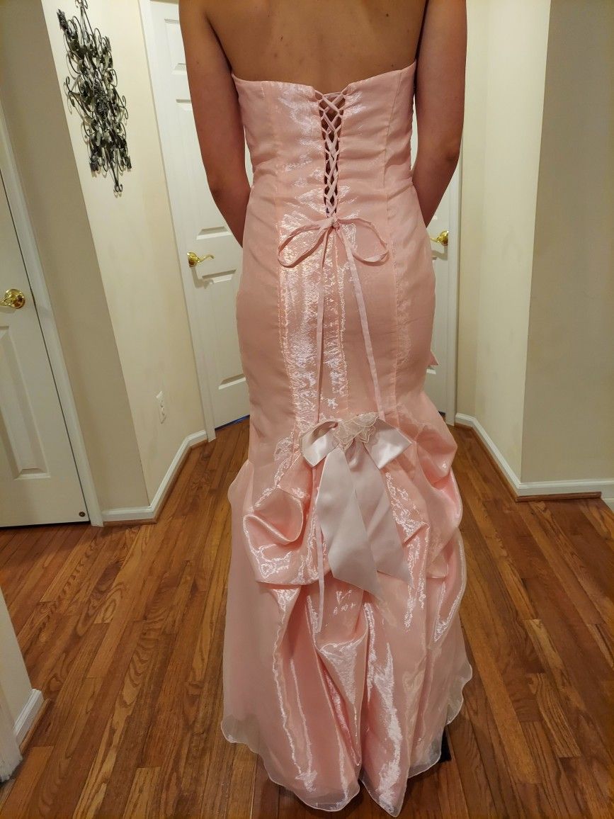 Satin Pink Prom Dress