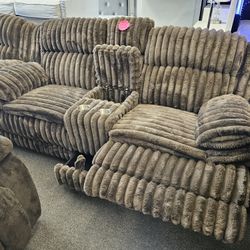 Brand New Sofa & Love Seat Corduroy Fabric Brown $989