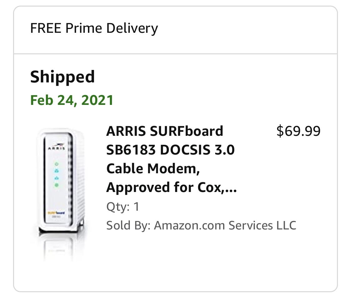 Arris Surfboard Modem