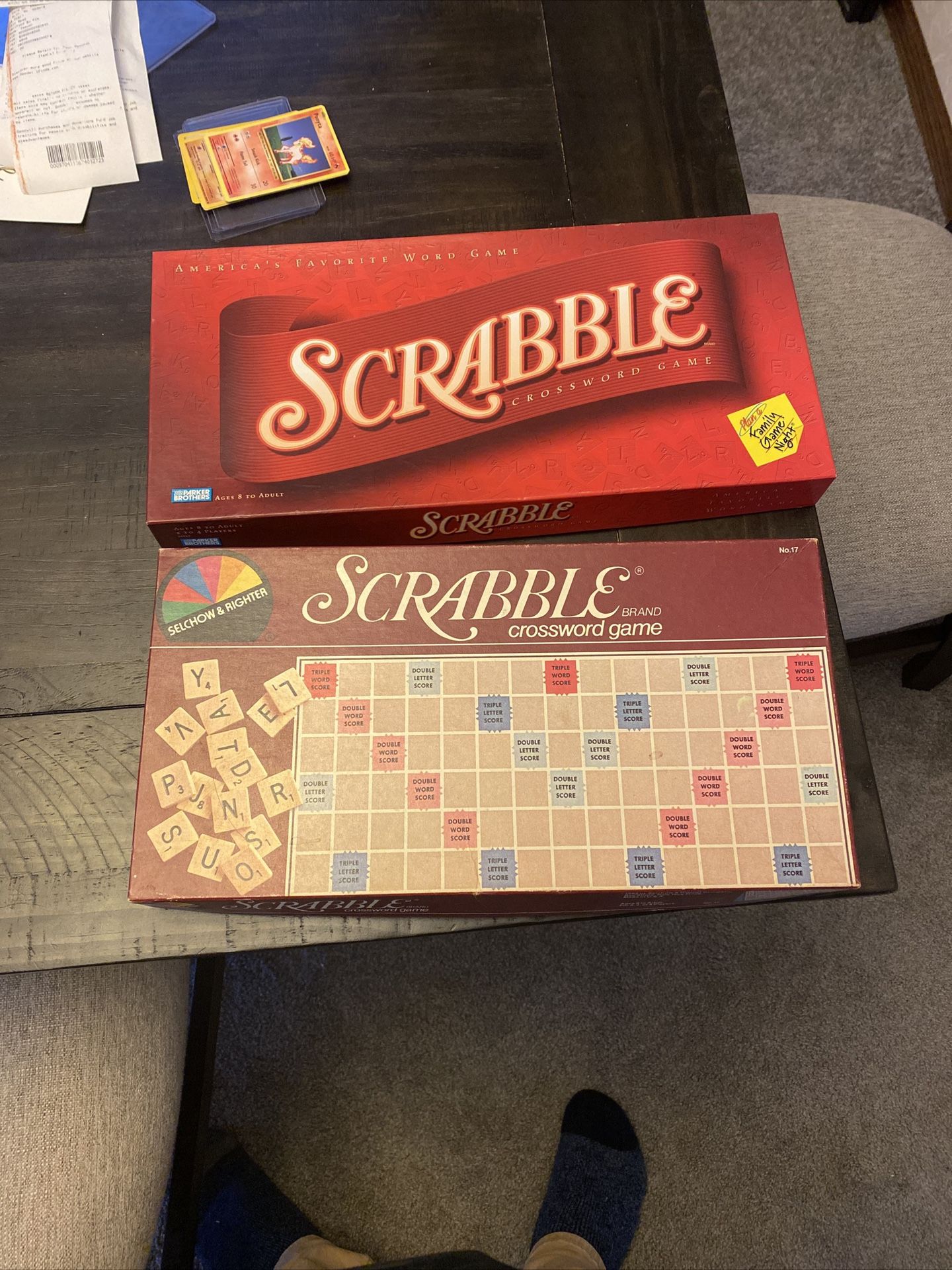 Lot of 2 Vintage Complete SCRABBLE Crossword Games