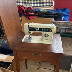 Sewing Machine With Cabinet
