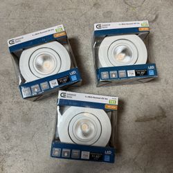 Commercial Electric 4 in. White Recessed LED Trim 3pieces