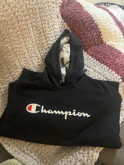 Men’s Champion Pullover Hoodie New With Tags POWERBLEND HOODIE, FULL SCRIPT LOGO