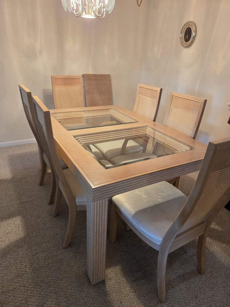Dining Table With Six Chairs And Extension
