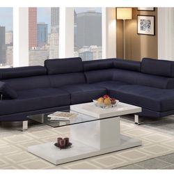 Blue Modern Sectional Sofa (Free Delivery)