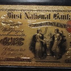 Gold Foil Silver Bar National Bank Notes