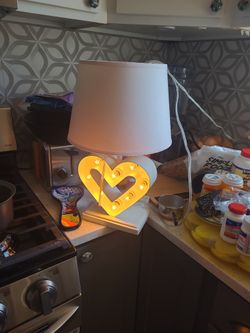 Cute Heart Lamp For Little Girls Room Or Nursery