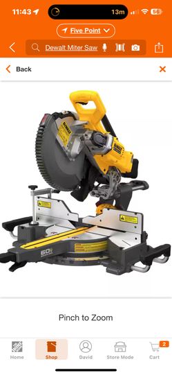 DEWalt  60V Lithium-Ion 12 in. Cordless Sliding Miter Saw (Tool Only)