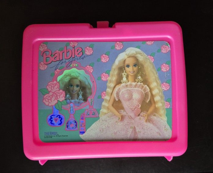 Vintage Thermos 1993 Mattel Barbie Lunch Box