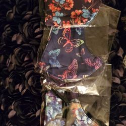 Flowers & Butterfly Adjustable Earloops 