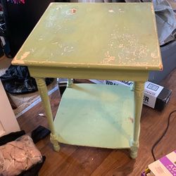 Vintage green side table