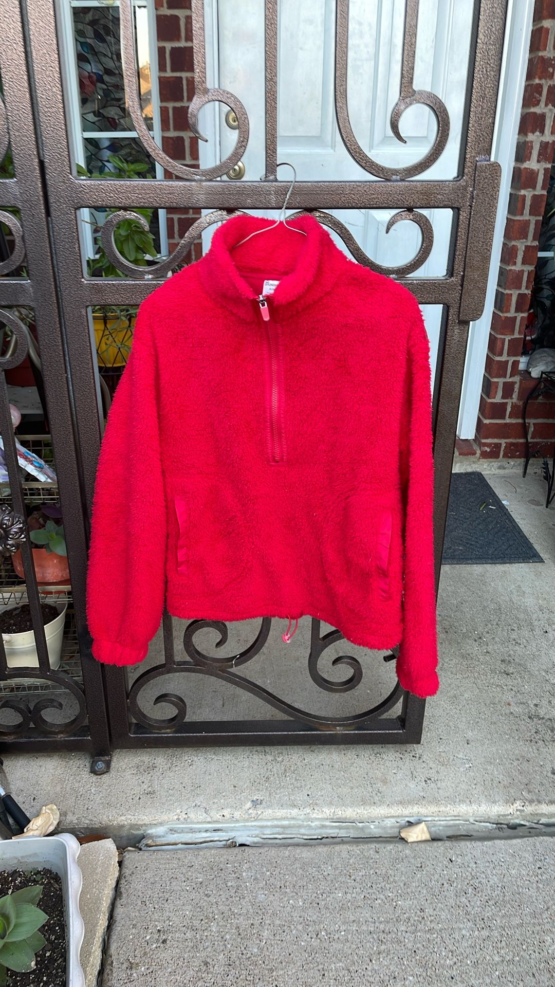 New Red Soft  Fleece  Jacket For Girls