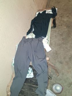 Gray High-Waist Pants and sweater