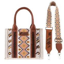 Wrangler Southwestern Print Cross Body Canvas Mini Tote