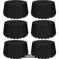 Black round tablecloths