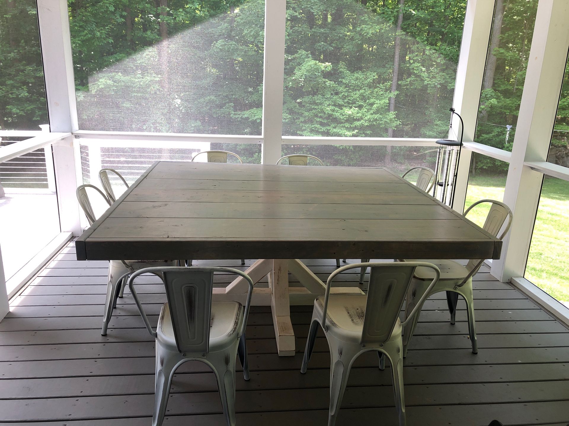 Indoor and Outdoor dining table with 8 chairs