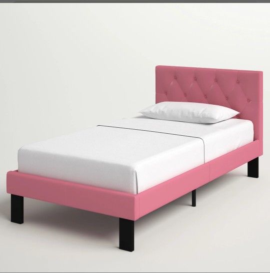 Upholstered Bed With Tufted Headboard $70 Last Price