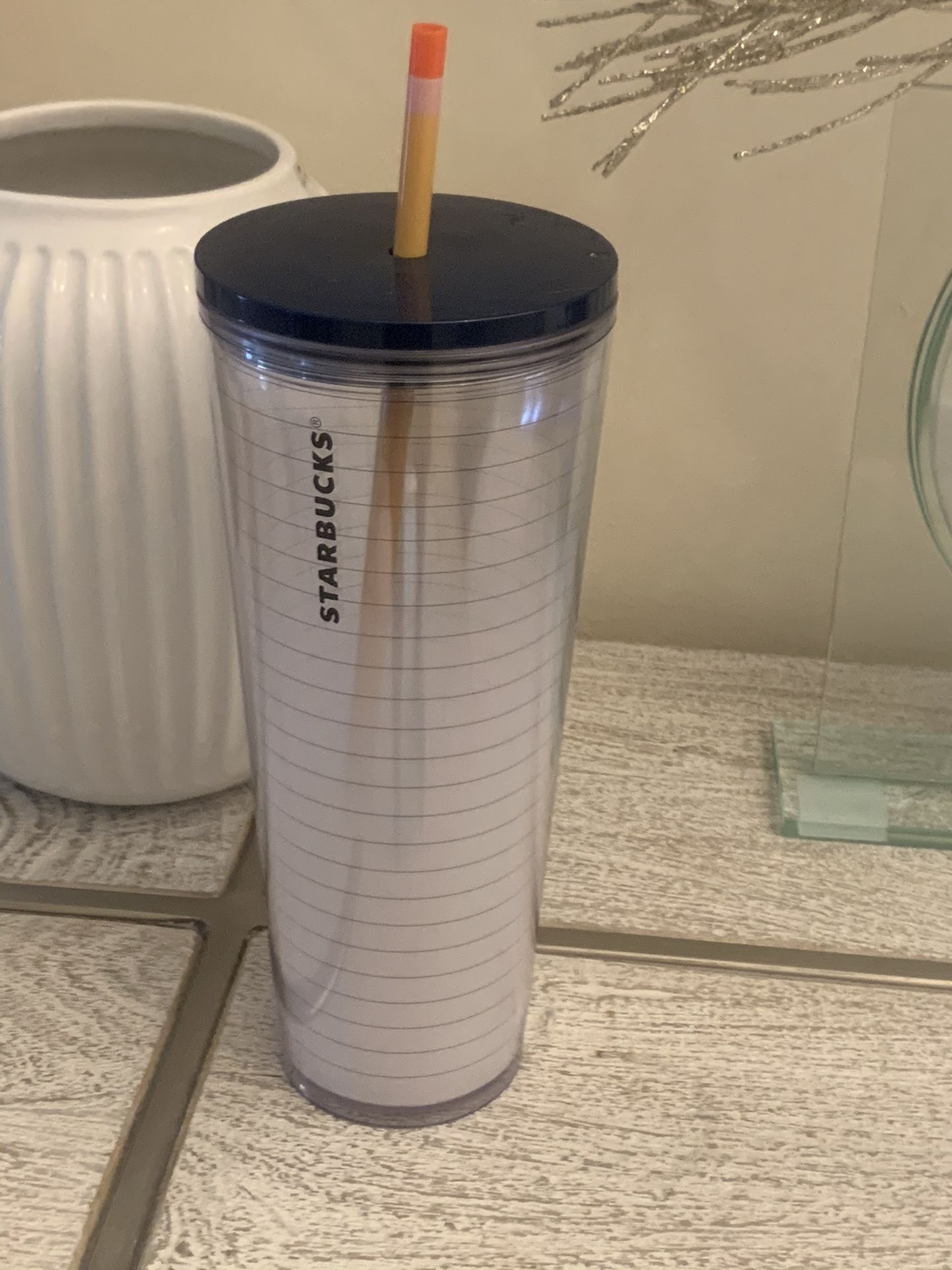 Starbucks Summer 2020 Tumbler 24oz Teacher Appreciation Cup Pencil Paper NEW NWT