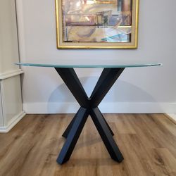 42" Dining Glass Table Top with new Base