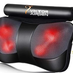 Massager Kneading for Neck, Shoulder and Foot, Shiatsu Massage Pillow with Heat, Relaxation Gifts