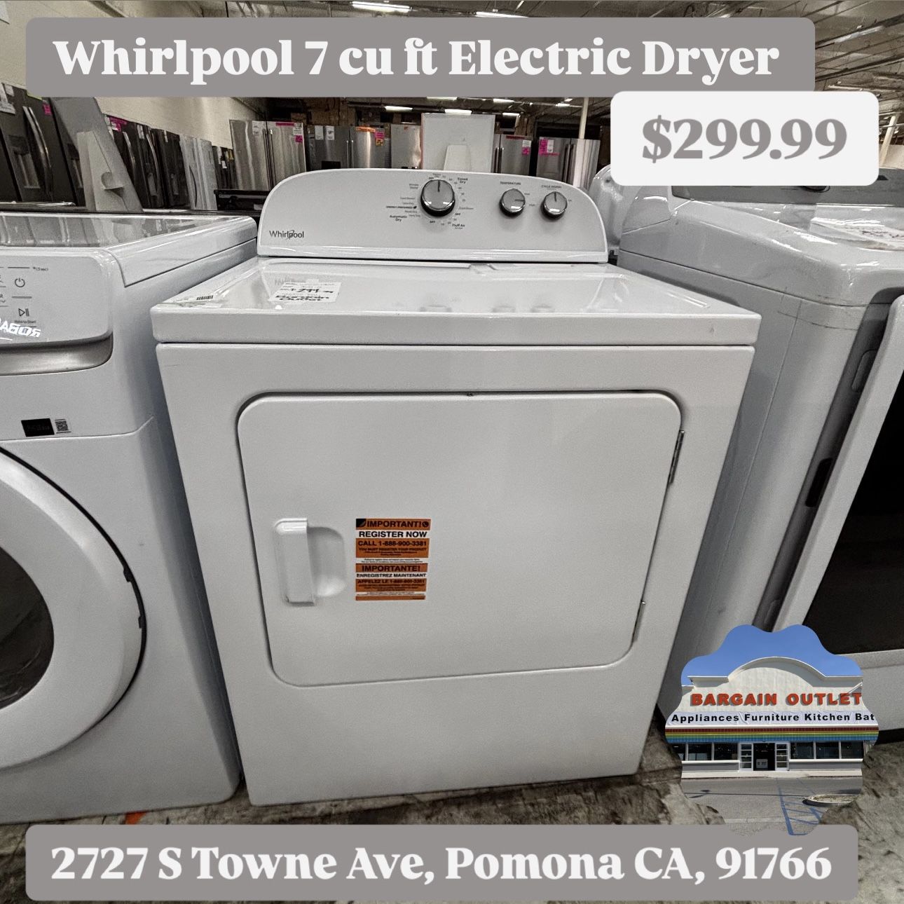 Whirlpool Electric Dryer 7 Cu Ft