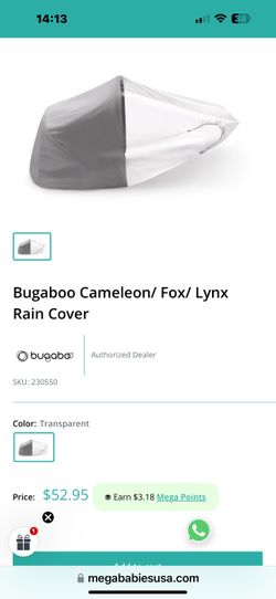 Bugaboo Cameleon/ Fox/ Lynx Rain Cover