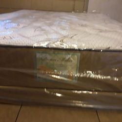 Brand New Queen Size Plush Mattress Included Box Spring.