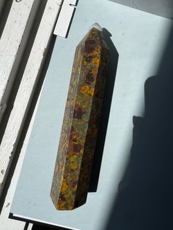 Large Rainforest Jasper Crystal Tower – 498g – 8” Polished Point