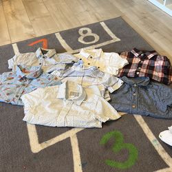Short Sleeve Button Up Dressy Shirts 4t