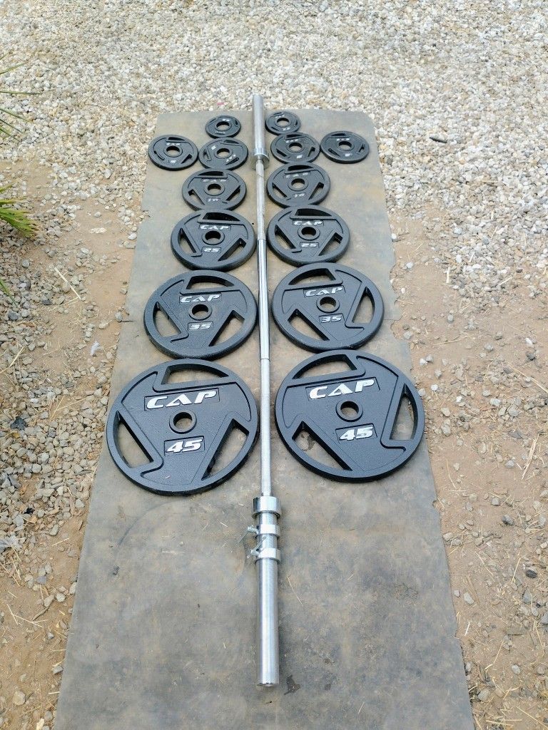 Olympic Weights 255lbs + Bar
