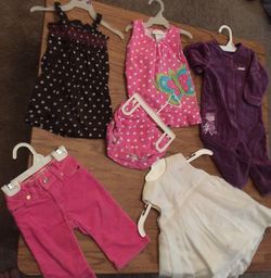 4 Sets of Girl’s outfits/ Corduroy Pink Jeans/Jump Suit 12 Months