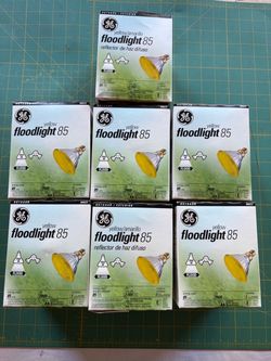 GE Yellow Outdoor Incandescent Flood Light